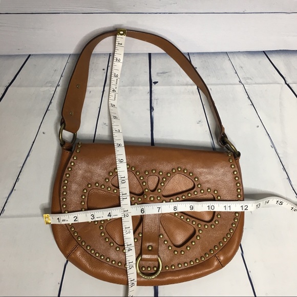 Michael Kors Brown Rose Saddle Luggage Leather Bag - Picture 7 of 7